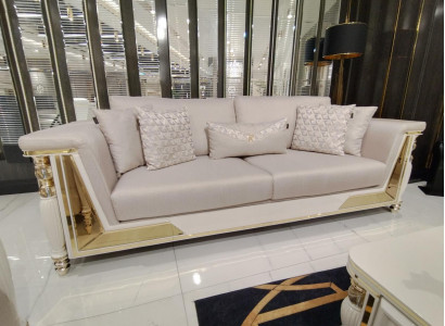 Sofa three-seater upholstered 3-seater sofas design luxury furniture textile couches new